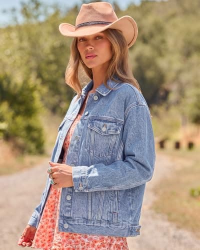Miniatura de Chaqueta de mezclilla oversized para mujer Luvamia 3