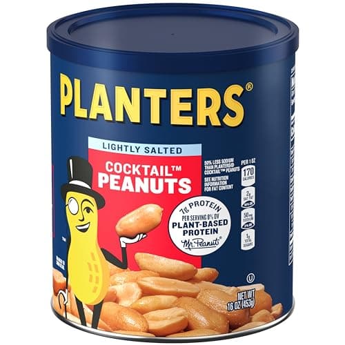 PLANTERS Lightly Salted Peanuts, Plant Based Protein Snacks, 16 Oz (1 Ct) thumbnail 4