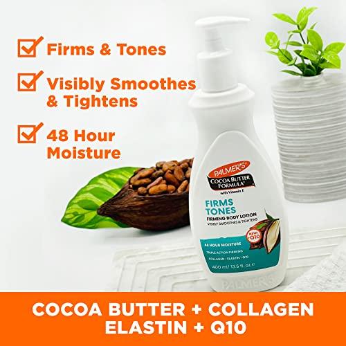 Palmer's Cocoa Butter Formula Skin Firming Body Lotion, Toning & Tightening Cream with Q10, Collagen & Elastin, Pump Bottle, 13.5 Oz. thumbnail 3