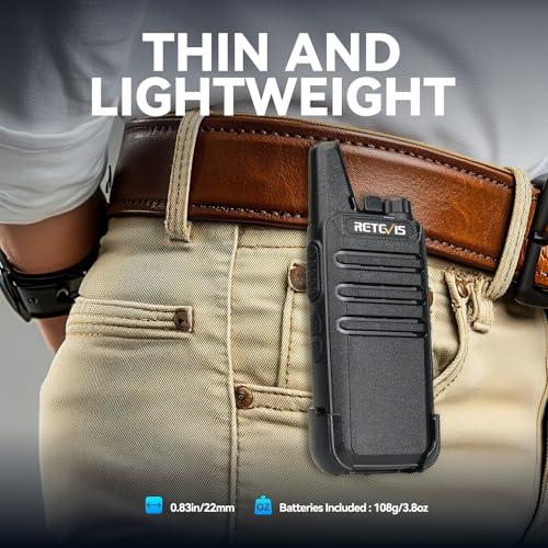 Retevis RT22 Walkie Talkies for Adults, Two Way Radios Long Range Rechargeable, VOX Handsfree, Mini Compact Walkie Talkie with USB Charger, for School Church Restaurant (6 Pack) thumbnail 2