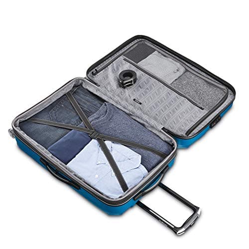 Samsonite Centric 2 Hardside Expandable Luggage with Spinner Wheels, Caribbean Blue, Checked-Medium 24-Inch thumbnail 8