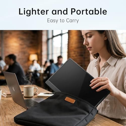 KTC Portable Monitor 15.6 Inch FHD 1080P Travel Monitor for Laptop, MacBook Phone PS5 Xbox Switch, HDMI USB C, HDR, IPS Slim Second Screen with Built-in Speakers, H15F9 thumbnail 8