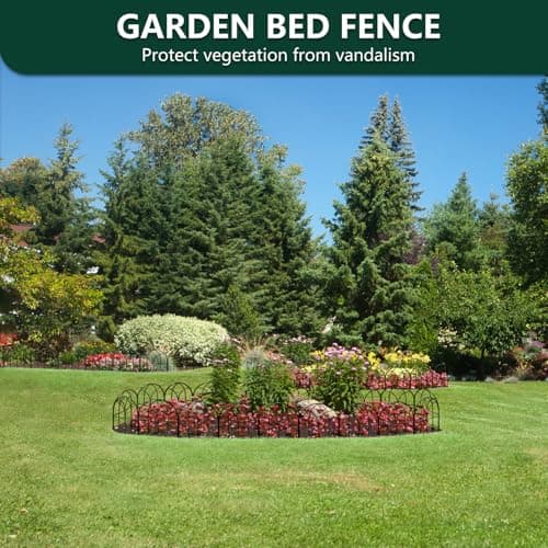 Set de 19 Paneles de Cerca Decorativa para Jardín, Anti-Animales