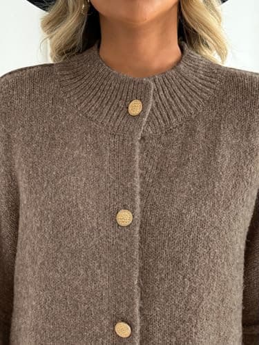 LILLUSORY Womens Oversized Chunky Cardigan Sweaters 2026 Fall Cozy Jacket | Cute Long Sleeve Old Money Clothes, Trendy Travel Airport Outfits, Winter Fashion Clothing