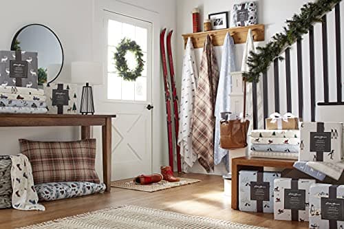 Eddie Bauer - Twin Sheets, Cotton Flannel Bedding Set, Brushed For Extra Softness, Cozy Home Decor (Birch Forest, Twin)