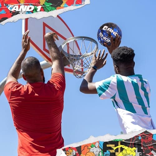 AND1 Enigma 27.5 Basketball: Rubber Streetball for Indoor and Outdoor Use, Deep Channel Construction and Durability, Includes 10” Pump thumbnail 4