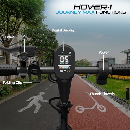 Hover-1 Journey Max Adult Electric Scooter with 700W Brushless Dual Motor Hill Climber, 19 mph Max Speed, and 26 Mile Range Commuter Scooter For Adults and Teens.