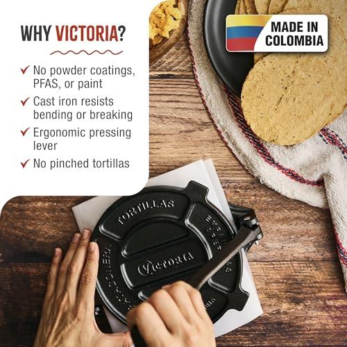 Prensa para Tortillas Victoria de Hierro Fundido, 6.5 Pulgadas