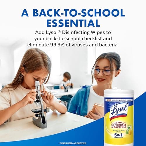 LYSOL Disinfecting Wipes, All Purpose Cleaner, Multi-Surface Antibacterial Cleaning Wipes, Household Cleaning Supplies, Dorm Essentials, Lemon & Lime Blossom Scent, 80 ct. (4 Pack) thumbnail 9