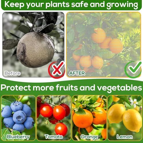 2PCS Large 7.8 x 7.8ft Fruit Tree Netting Cover with Zipper and Drawstring,Garden Insect Netting Plant Cover Transparent Bird Plant Barrier Flower Fruit Mesh Screen for Preventing  thumbnail 3