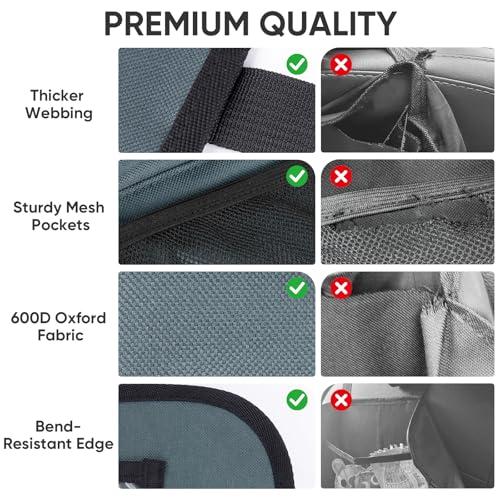 BALEINE Backseat Car Organizer, Back Seat Car Organizers and Storage, Kick Mats Back Seat Protector, Travel Accessories for Most Automotive (1 Pack, Gray) thumbnail 6