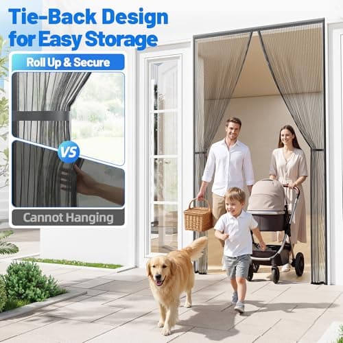 Miniatura de Heavy Duty Magnetic Screen Door Mesh, Door Net Screen with 50 Magnets 6
