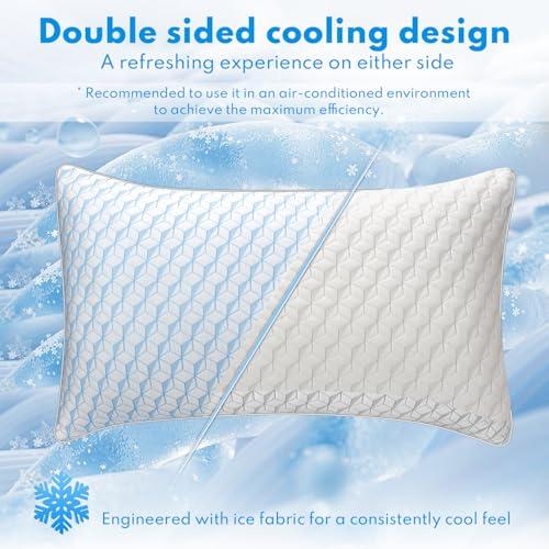 Almohadas HEYCUZI Queen Size (Par) – Suaves, Tipo Pluma, Refrescantes