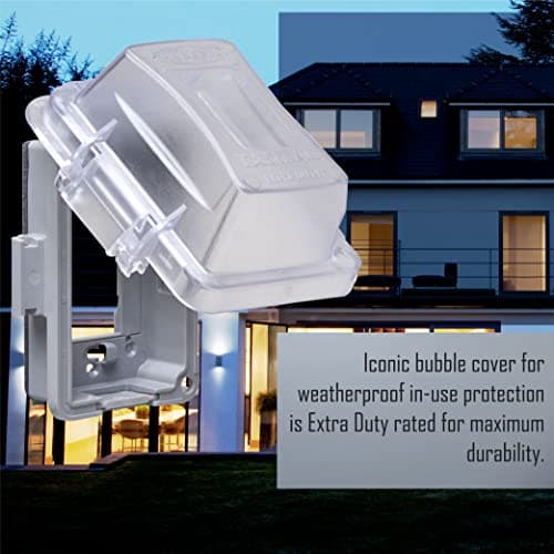 TayMac MM420C 1-Gang Nonmetallic Extra Duty Weatherproof In-Use Horizontal/Vertical 16-in-1 Standard Cover, 2.75 in, Clear thumbnail 7