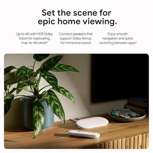 Google TV Streamer 4K - Fast Streaming Entertainment on Your TV with Voice Search Remote - Watch Movies, Shows, Live TV, and Netflix in 4K HDR - Smart Home Control - 32 GB of Stora thumbnail 2