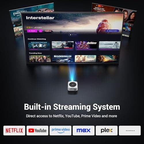 Proyector Inteligente HAPPRUN para Exterior: 4K, Apps Integradas y Audio Dolby 30W