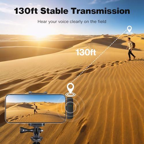 Set 2 Micrófonos Lavalier IVANKY Inalámbricos con Cancelación de Ruido IA y Estuche de Carga