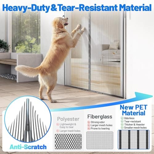 Miniatura de Heavy Duty Magnetic Screen Door Mesh, Door Net Screen with 50 Magnets 3