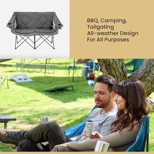 ARROWHEAD OUTDOOR Portable Folding Double Duo Camping Chair Loveseat thumbnail 7