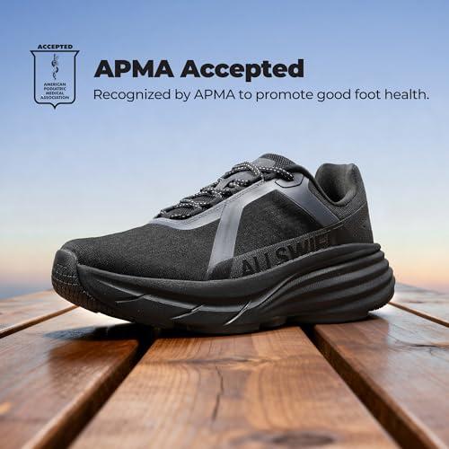 ALLSWIFIT Men's Cushion Lightweight Walking Running Shoes Tennis Non-Slip Comfortable Jogging Workout Gym Athletic Breathable ActiveAiry Fashion Sneakers,Size 9,Black,AMUMRS2513