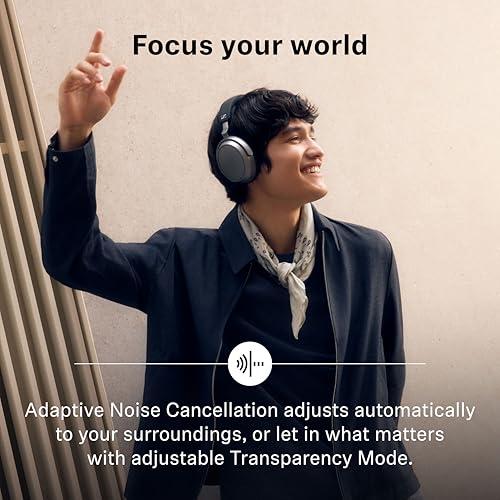 Sennheiser MOMENTUM 4 Wireless Noise Cancelling Headphones - Bluetooth Headset for Crystal-Clear Calls, Adaptive Noise Cancellation, Over-Ear Headphones, 60h Battery Life, Folding  thumbnail 3