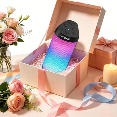 Bluetooth Speaker Portable Wireless, 20W Stereo Loud Sound, 8 Modes LED Light Show, 30H Playtime, IPX4 Waterproof, TWS Pairing, Built-in Mic, BT5.3 for Outdoor, Party, Travel, Home thumbnail 12