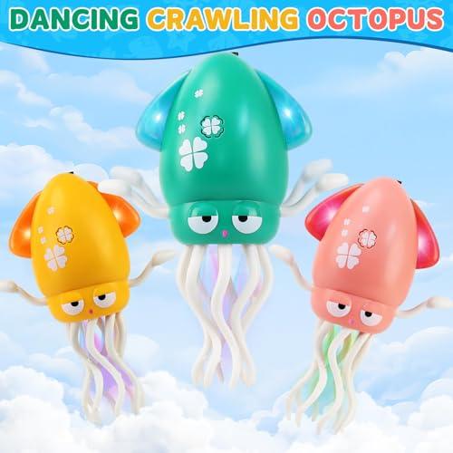 Miniatura de LZZAPJ Electric Dancing Octopus Light Music Suitable for 12-18 Months Old Baby Toys, Kid Crawling Squid Toys Suitable for Toddler Tummy Time, Birthday for 1 2 3 4 5 6 Year Old Boy  4