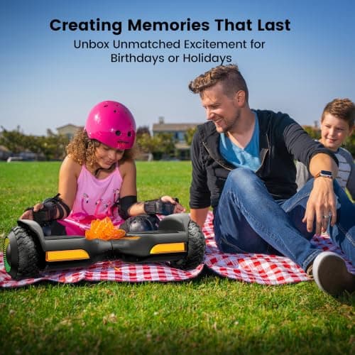 Gyroor G13 All-Terrain Hoverboard with Bluetooth & LED Lights Gift,Black