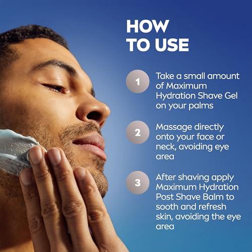 NIVEA MEN Gel para Afeitar Máxima Hidratación con Aloe Vera y Provitamina B5 (Paquete de 3)