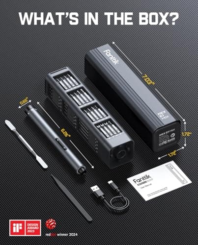 Fanttik E1 Max Electric Screwdriver, Mini Precision Screwdriver Set, 50 Magnetic Bits, Magnetic Storage, 5/32‘’Hex, Repair Tool Kit for Electronics Phone Camera Laptop Watch for Da thumbnail 8