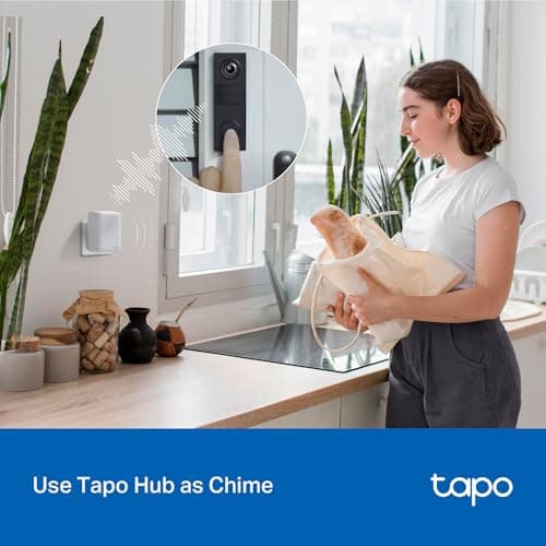 Tapo 2K Wireless Smart Video Doorbell - 160° Ultra-Wide View, Person Detection, 2-Way Talk, Ring Call, Night Vision, Subscription-Free Local Storage or Optional Cloud, D205