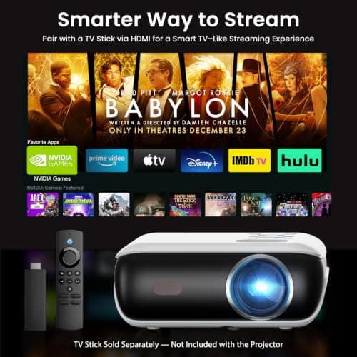 HAPPRUN Native 1080P Bluetooth Projector thumbnail 3