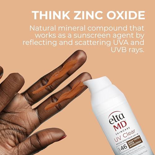 EltaMD UV Clear Deep Tinted Face Sunscreen, Oil-Free Face Moisturizer with SPF 46, Dermatology Tinted Moisturizer, Facial Travel Size Sunscreen with Zinc Oxide, 1.7 oz Pump thumbnail 8