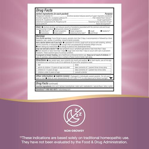 Miniatura de Nature's Way Alivio Rápido Resfriado y Gripe FastActives Umcka, Homeopático, 10 Sobres 5