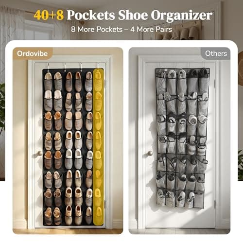 Organizador de Zapatos de Puerta Ordovibe con 48 Bolsillos para Mujer