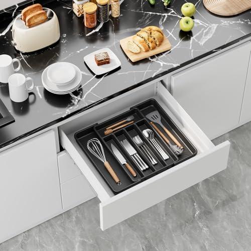 Miniatura de Organizador Expandible Aujen para Cajones de Cocina - Ajustable y Multiusos 7