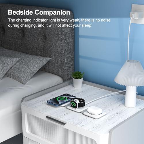 Estación de Carga Inalámbrica Plegable 3 en 1 UCOMX para iPhone y Apple Watch