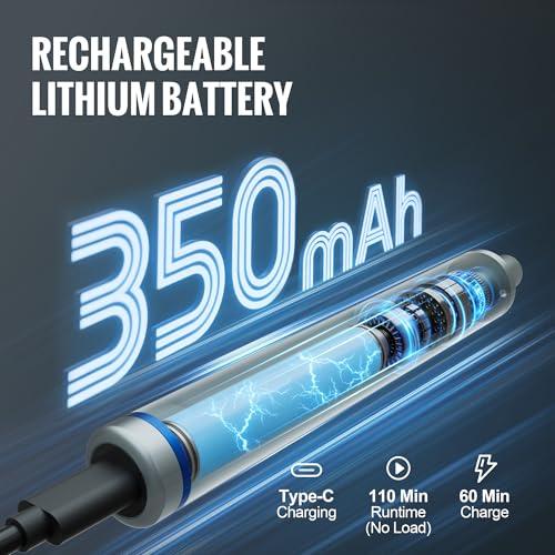 WORKPRO Mini Electric Screwdriver with Magnetizer, 36 S2 Steel Bits & 2 Pry Bars, 3.7V Rechargeable Precision Screwdriver Set for Phone Camera Laptop thumbnail 4