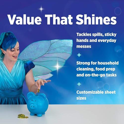 Sparkle Tear-A-Square Paper Towels, 12 Double Rolls - Strong 2-Ply Towels for Kitchen Cleanup and Everyday Messes thumbnail 6