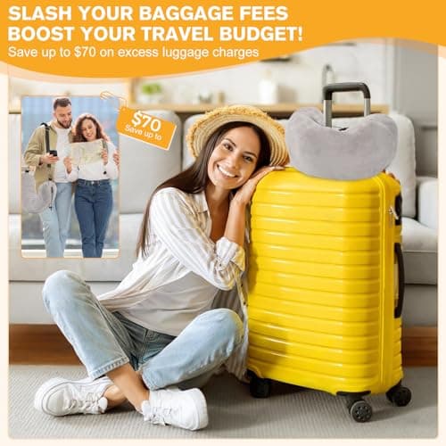 DreamShore Travel Pillow for Extra Luggage: Stuffable Neck Pillow with Adjustable Neck Size | Fits 3+ Days of Travel Essentials | Transformable Carry-On Solution | Soft Velvet Cove thumbnail 4