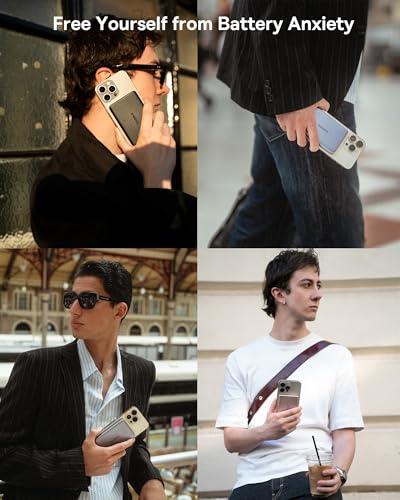 Baseus Picogo Power Bank, 0.3" Ultra Slim 5000mAh MagSafe Portable Charger, Card-Size Magnetic Battery Pack with USB-C Braided Cable, Alloy Wireless Charger for iPhone 17 Pro Max/1 thumbnail 8