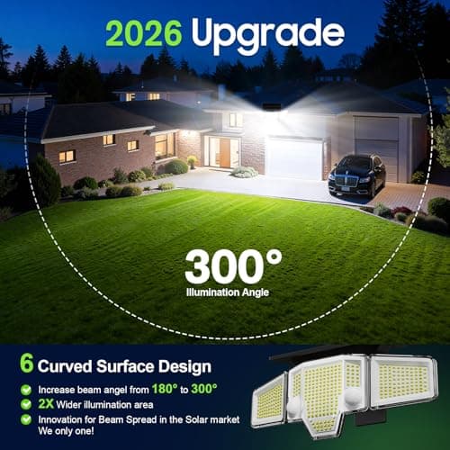 TuyLuxe Solar Flood Lights,4000LM Dual Motion Sensor Outdoor Lights, 2 Pack | 366 LED 300° Solar Motion Lights Outdoor, Large Solar Panel, 3500mAh, IP65 Waterproof Outside Security for Yard Patio Gara