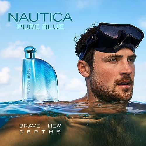 Nautica Pure Blue Eau de Toilette 3.3 fl oz para Hombre: Eucalipto, Cuero y Vainilla, Duradera y de Uso Diario