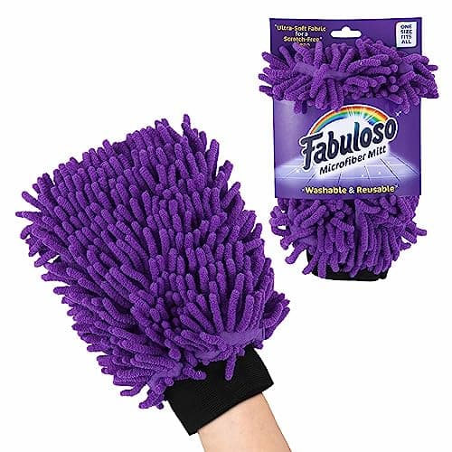 Manopla Limpiadora de Microfibra Fabuloso, Sin Rayones ni Pelusa