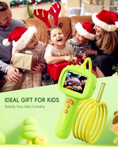 Borescope Camera with Light for Kids, Ashfly STEM Science Educational Toy for 3 4 5 6 7 8 Years Old Boys & Girls, 2.4" Screen Snake Scope Camera for Birthday Outdoor Camping Nature thumbnail 7