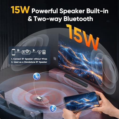 TMY Smart Projector with Google TV Built-in, Native 1080P 4K Home Theater