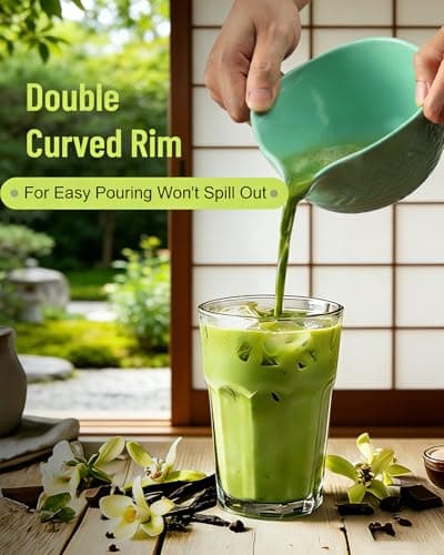 Set Completo de Matcha de Cerámica (8 Pzas): Batidor de Bambú y Tazón de 510ml