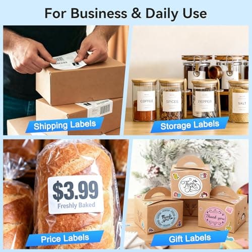 Hoorola Bluetooth Thermal Label Printer, Wireless 4x6 Shipping Label Printer for Small Business & Shipping Packages, Support iPhone, Android, Windows, macOS, Work for Amazon, Shopi thumbnail 6