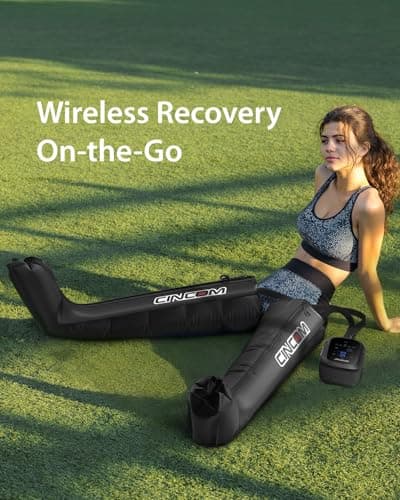 Miniatura de CINCOM Leg Massager Recovery System, Cordless Air Compression Boots for Circulation, Pro Sequential Compression Device for Athlete Fast Recovery 3