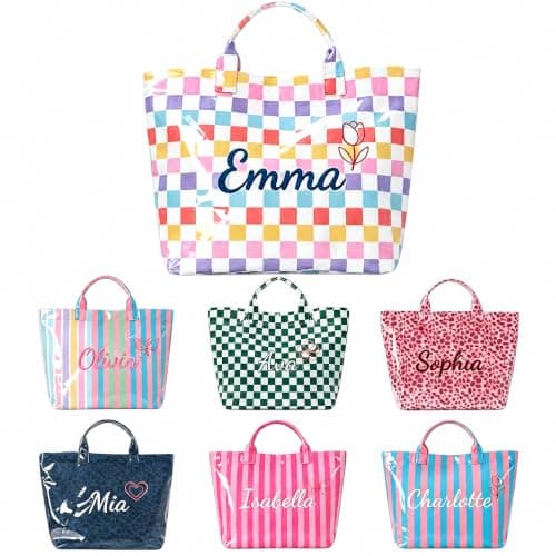 Bolsa Tote KEQHAULI Impermeable Bordada Personalizada para Mujer: Regalo Ideal